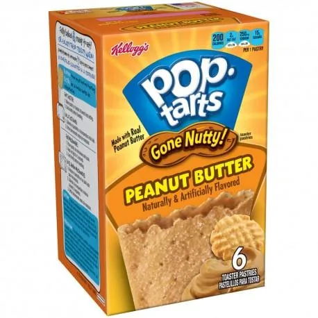 Pop Tarts Gone Nutty Peanut Butter, keksi punjeni kremom od kikiriki maslaca od 300g