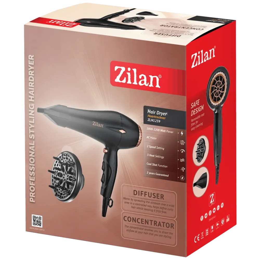 Zilan Sušilo za kosu, 1800 - 2200W - ZLN1239