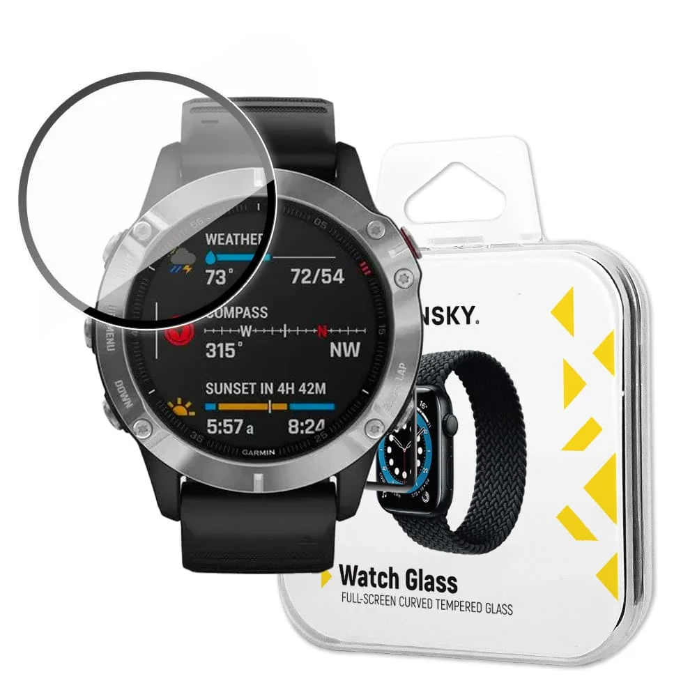 Wozinsky Watch Glass hibridno staklo za Garmin Fenix 6 crno