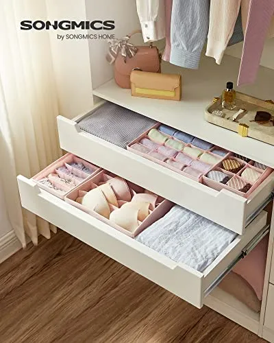 Set za organizaciju ladica, kutije za pohranu tkanina za ormar, ružičasta