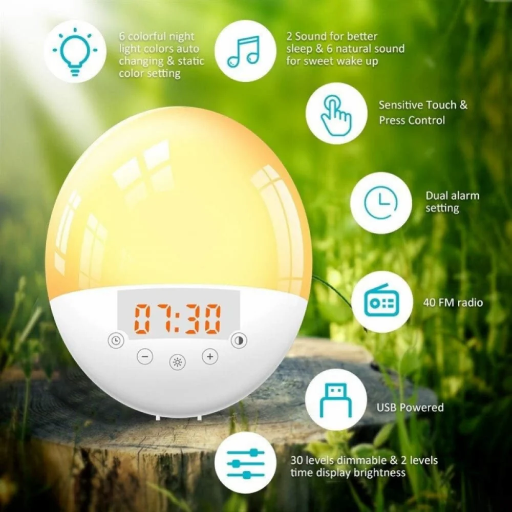 Bshop LED budilica s funkcijom buđenja svjetlom - simulirani izlazak sunca, buđenje iz snova