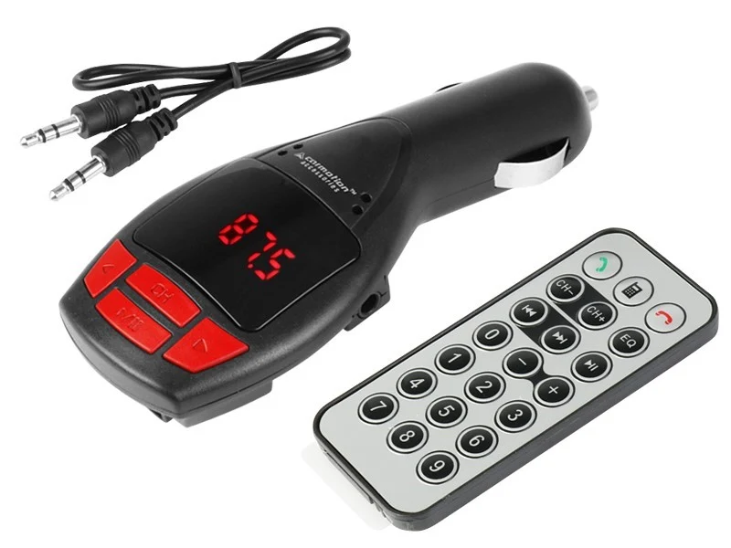 FM LCD MP3 odašiljač, SD / MMC utor, Bluetooth + A2DP, USB 1A