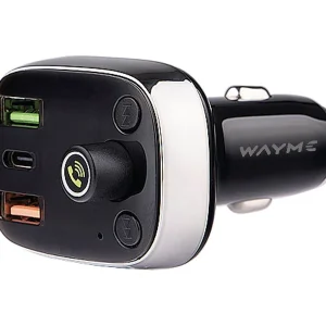 WAYME FM transmiter 12/24V s USB-C PD, QC4.0 +, Auto-ID, voltmetar i HandsFree