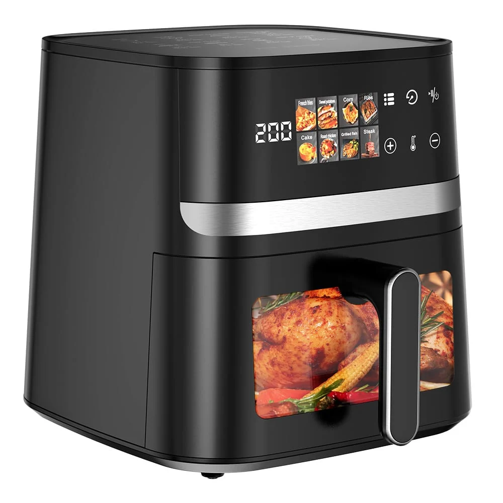 7L Friteza na vrući zrak, 1350 W, 8 predprograma, do 85 % manje masnoće, s prozirnim prozorom, LED zaslon osjetljiv na dod...