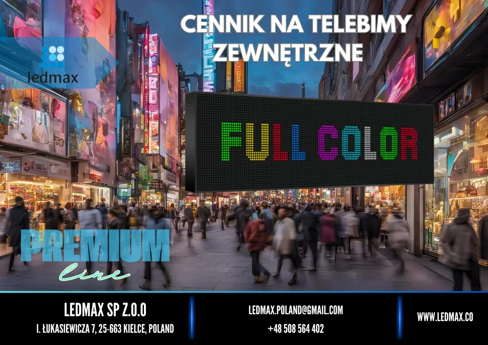 Premium vanjski LED reklamni ekran, visina 32 cm