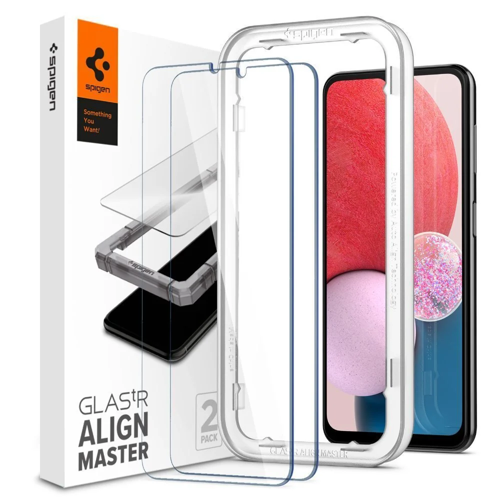 SPIGEN ALM GLAS.TR KALJENO STAKLO 2-KOM PAKET ZA SAMSUNG GALAXY A13 4G / LTE CLEAR