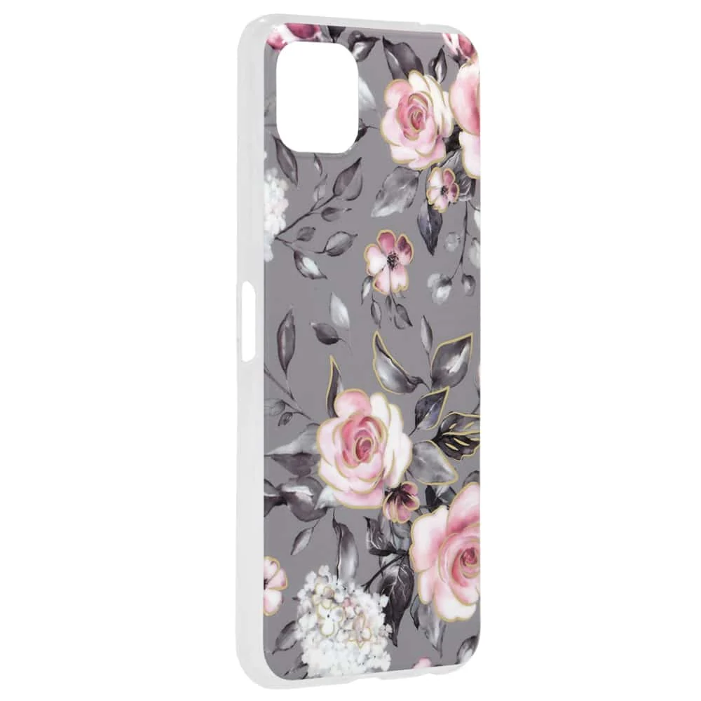 Techsuit Marble Series maska za Samsung Galaxy A22 5G Bloom Ruth Gray