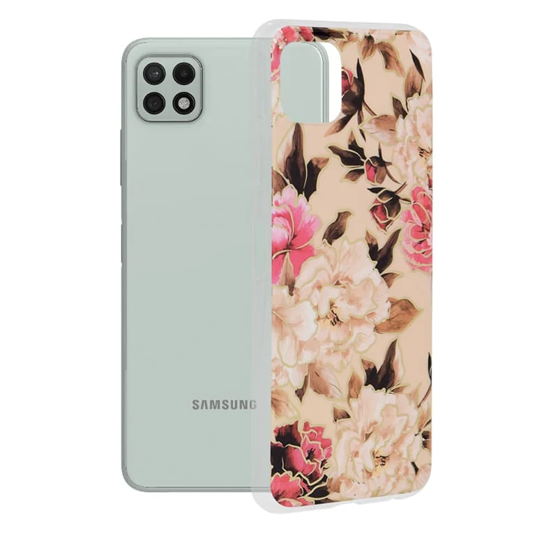 Techsuit Marble Series maska za Samsung Galaxy A22 5G Mary Berry Nude