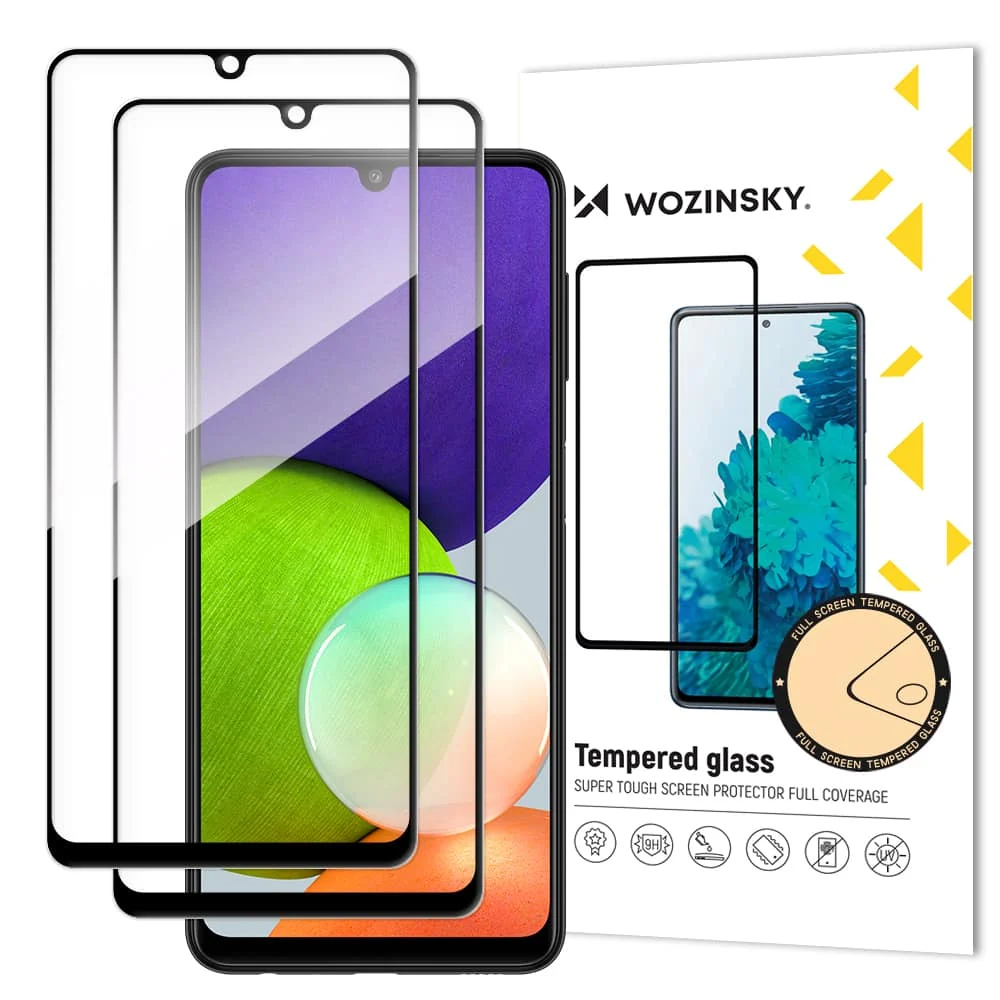 Wozinsky 2 x kaljeno staklo puna pokrivenost s okvirom za Samsung Galaxy A22 5G