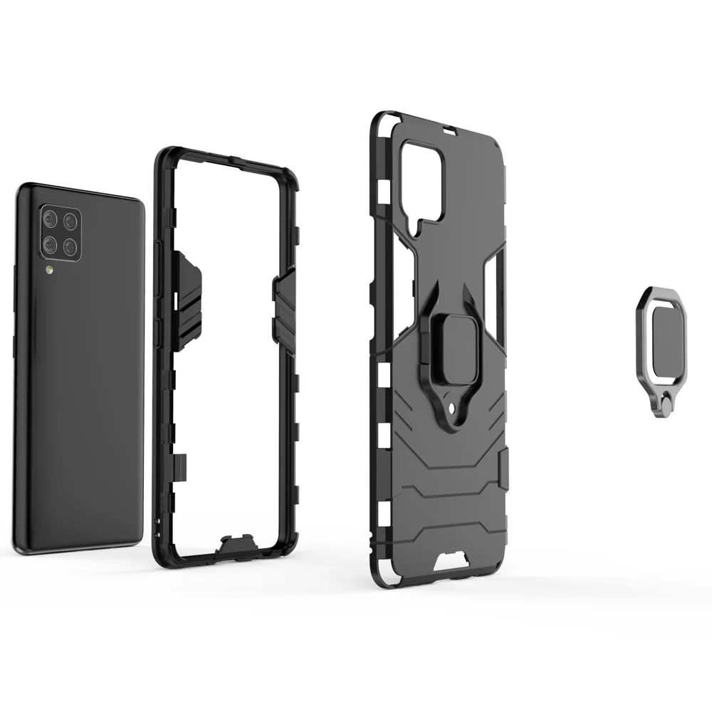 Ring Armor Case zaštitna maska za Samsung Galaxy A42 5G crna