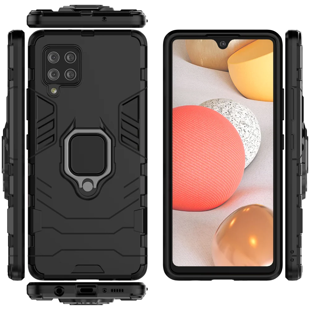 Ring Armor Case zaštitna maska za Samsung Galaxy A42 5G crna
