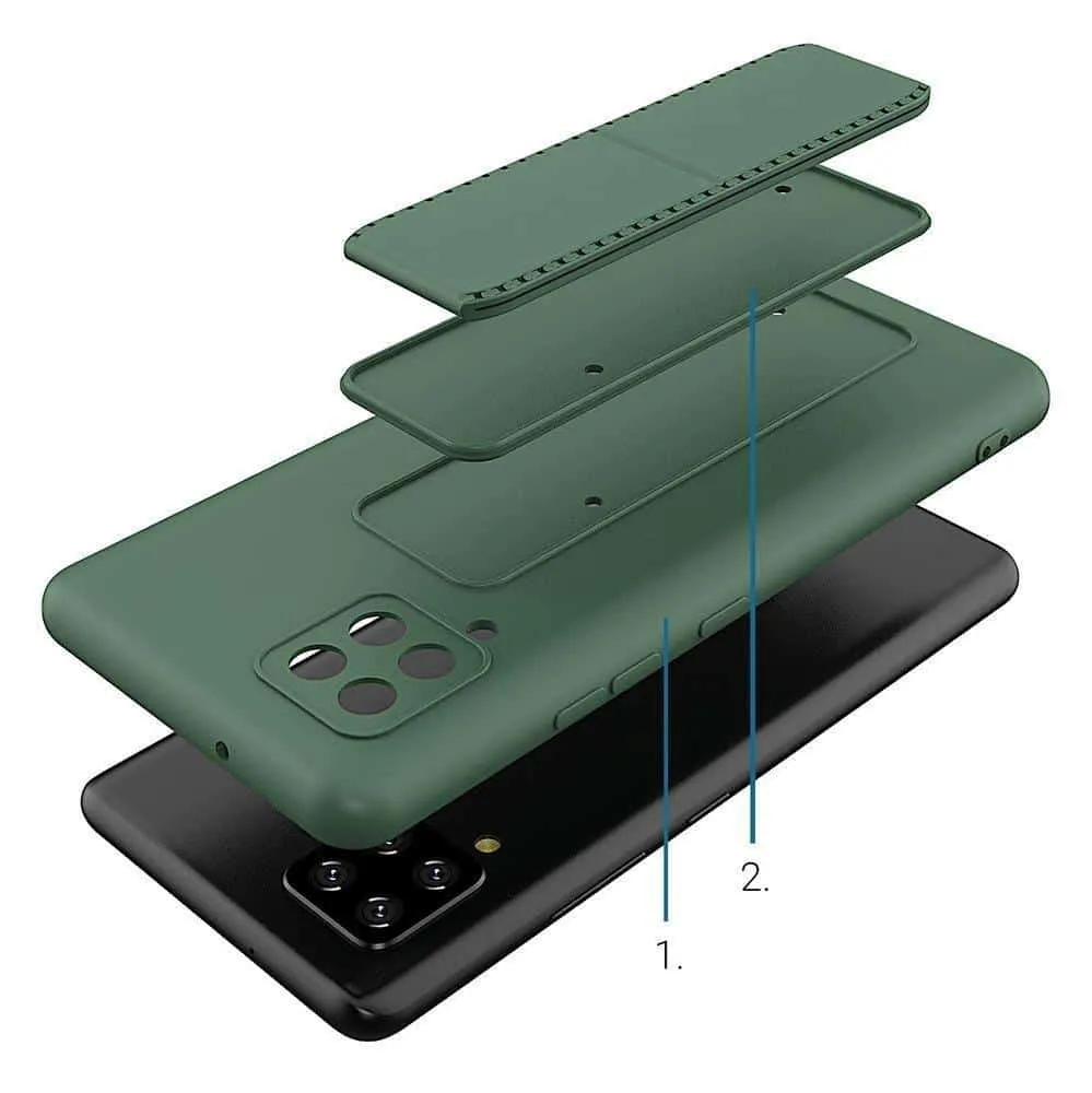 Wozinsky Kickstand Case fleksibilna silikonska maska sa postoljem Samsung Galaxy A42 5G mint