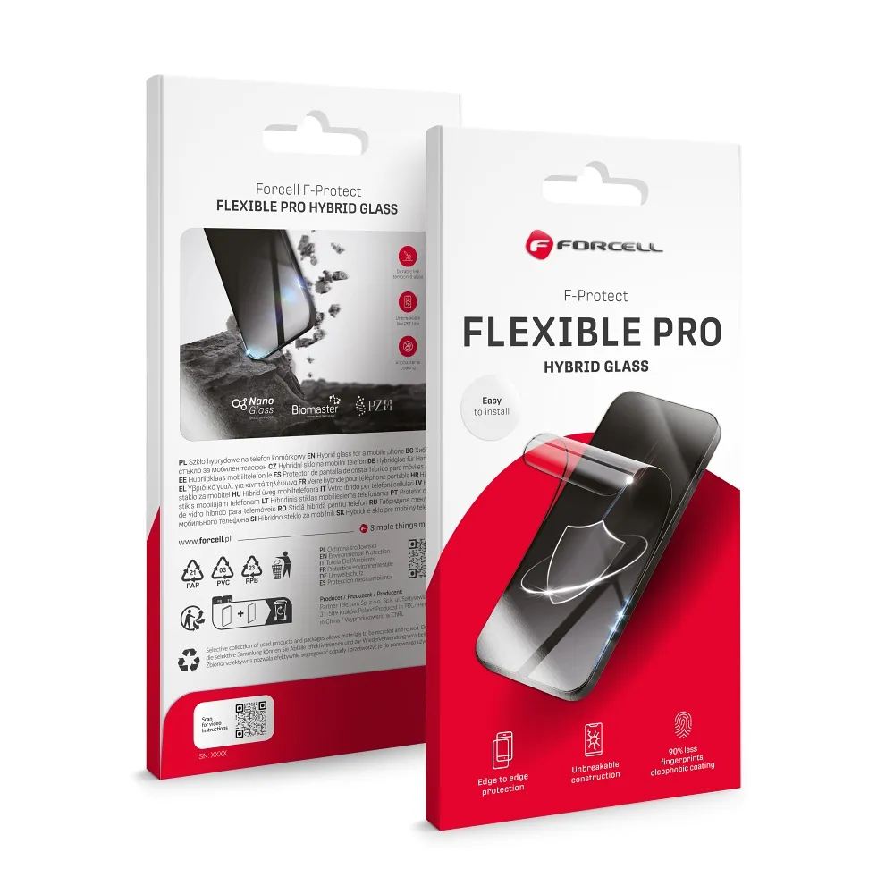 Forcell Flexible 5D - hibridno staklo za Samsung Galaxy A56 5G crno