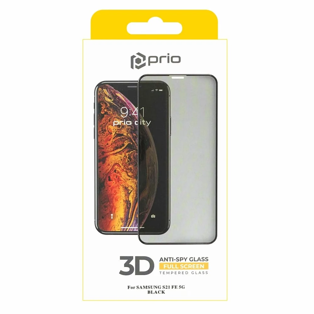 Prio 3D Anti-Spy kaljeno staklo za Samsung S21 FE 5G crno