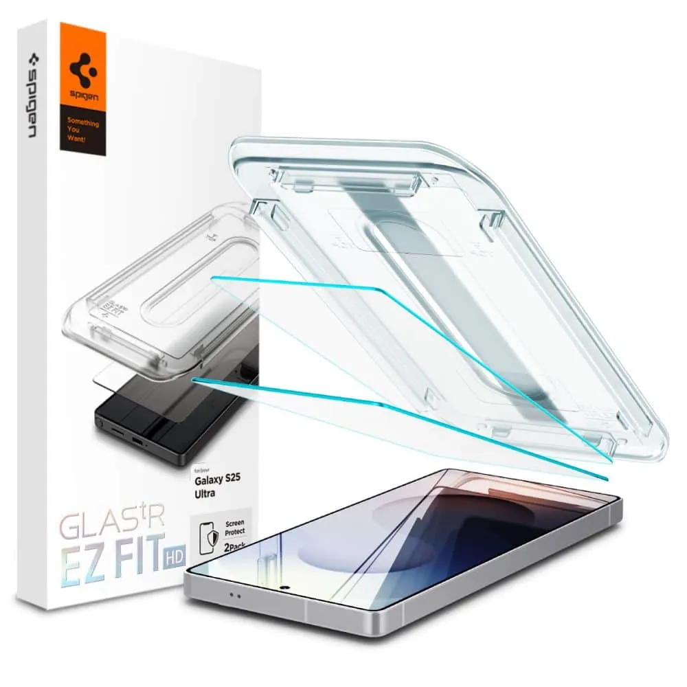 SPIGEN GLASS KALJENO STAKLO TR EZ FIT HD 2 kom. AGL09082 ZA GALAXY S25 ULTRA CLEAR