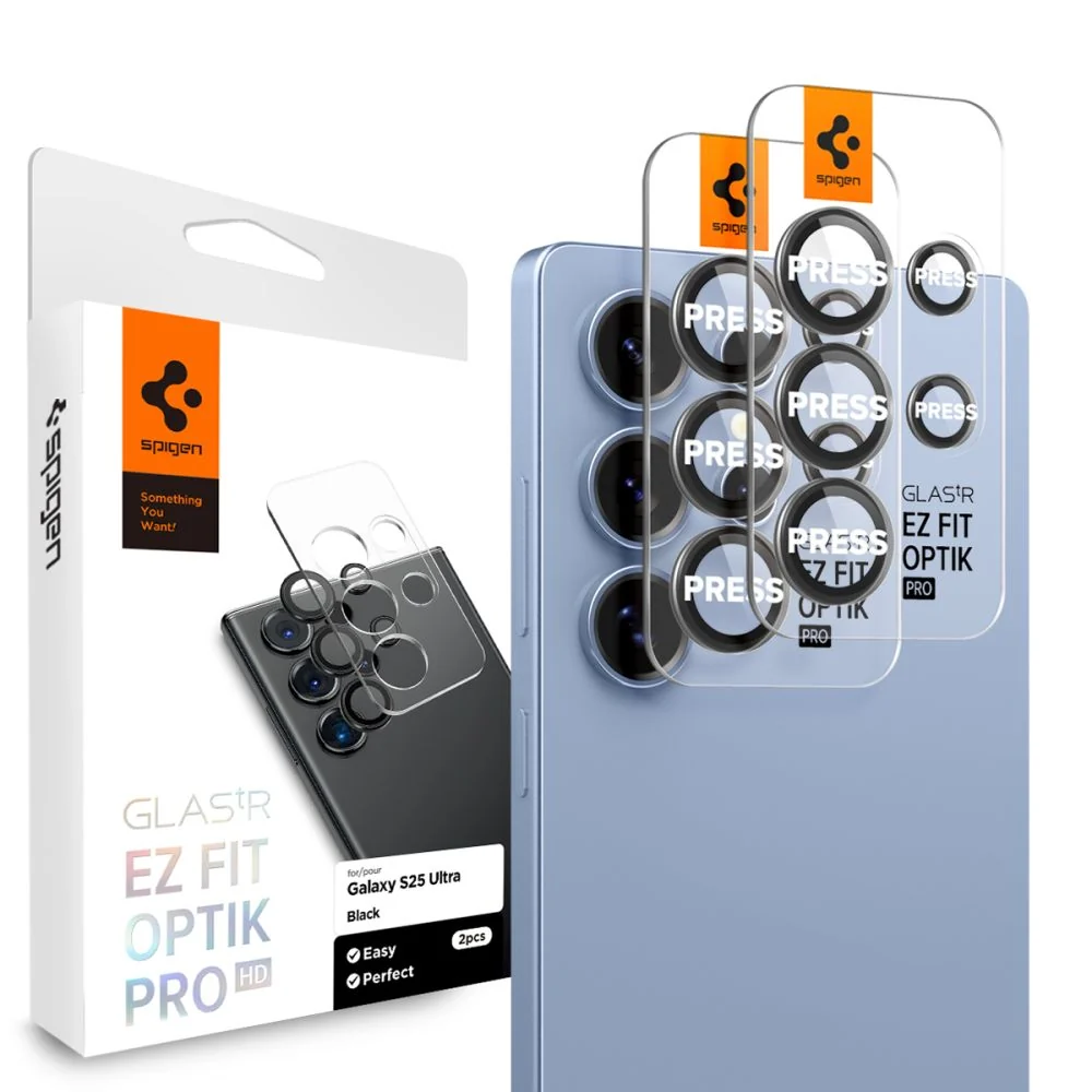 SPIGEN OPTIK PRO HD GLAS.TR EZ FIT ZAŠTITA ZA KAMERE 2 kom. AGL09084 ZA GALAXY S25 ULTRA ne