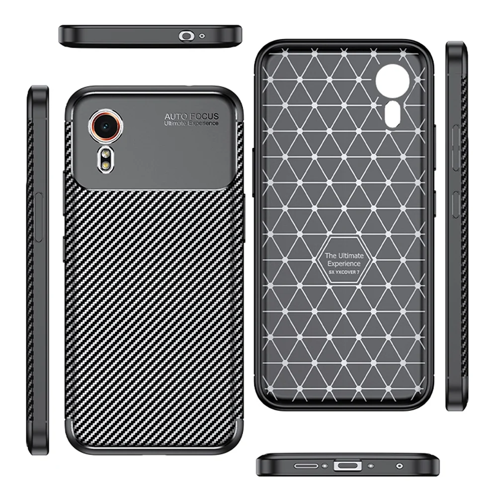 Techsuit – CarbonFiber maska za Samsung Galaxy Xcover7 – crna
