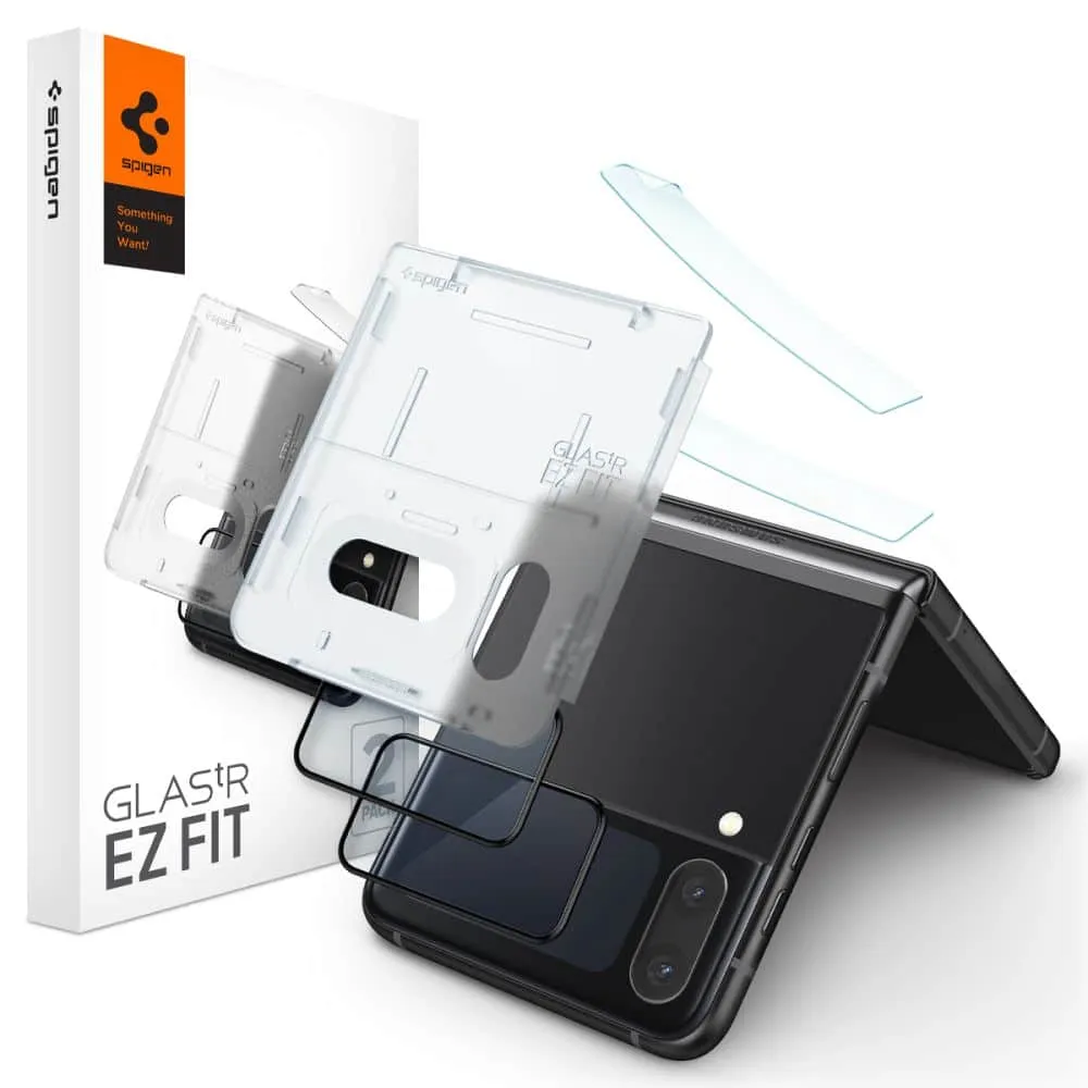 Spigen Zaštita zaslona GLAS.tR Staklo s punim pokrovom + folija za šarke za Galaxy Z Flip 4