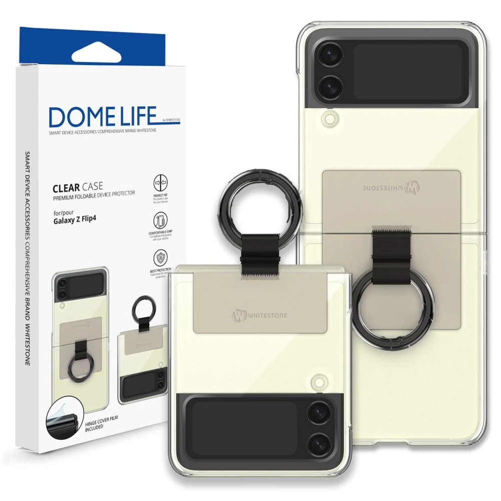 WHITESTONE PROZIRNA MASKA SA PRSTENOM ZA SAMSUNG GALAXY Z FLIP 4 - BEIGE