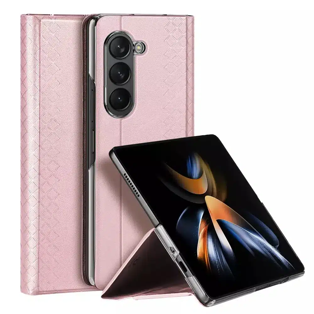 DUX DUCIS Bril – kožna maska za Samsung Galaxy Z Fold5 5G pink