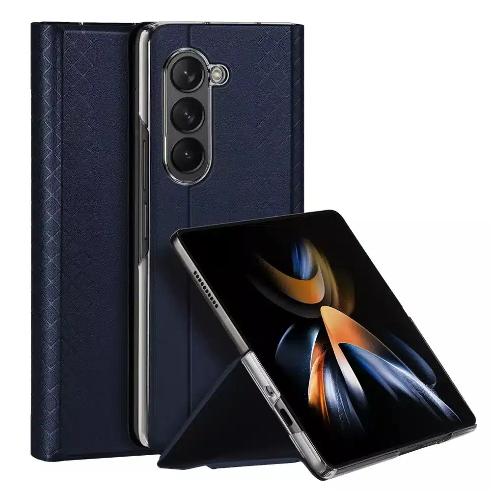DUX DUCIS Bril – kožna maska za Samsung Galaxy Z Fold5 5G plava