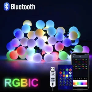 Lampice RGB 10 metara Bluetooth