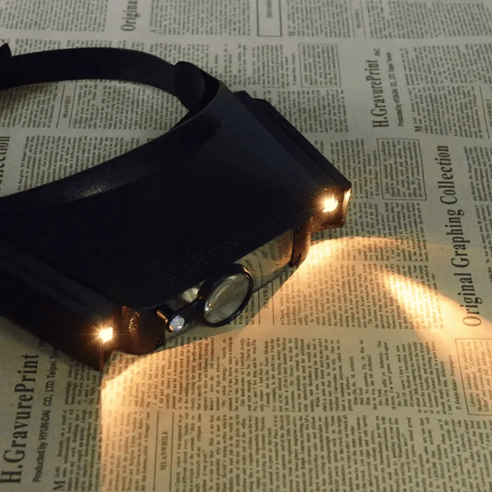 Naglavna lupa sa LED svetlom za precizan rad