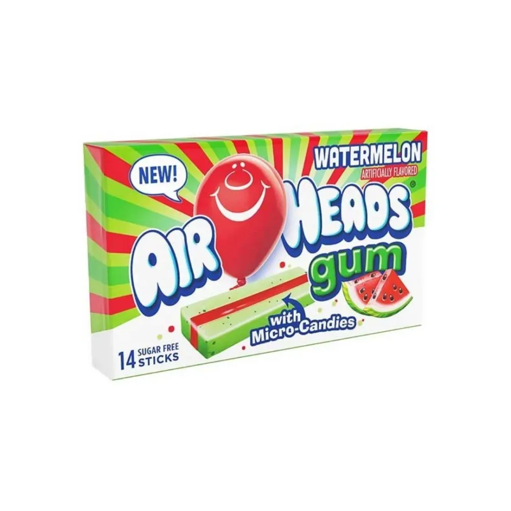 Airheads Watermelon Gum, žvakać guma s okusom lubenice od 34g