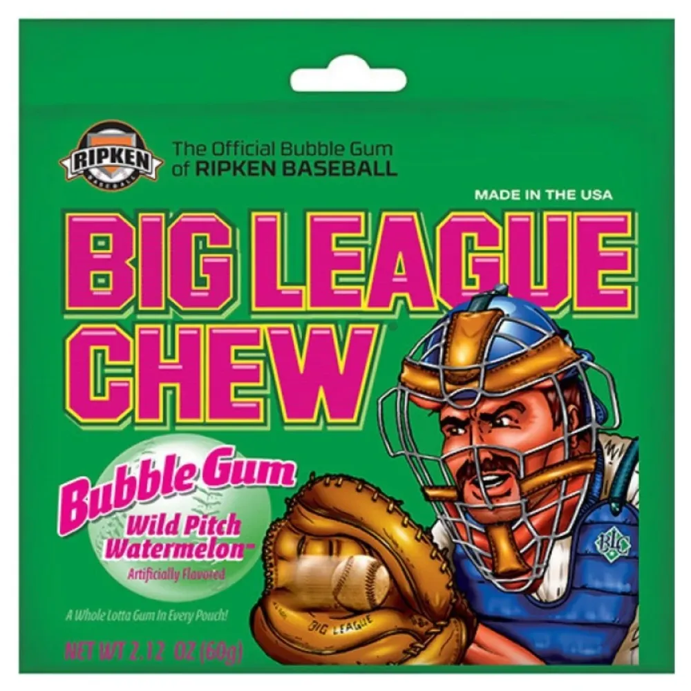 Big League Chew Bubble Gum Wild Pitch Watermelon, žvakać guma s okusom lubenice od 60g