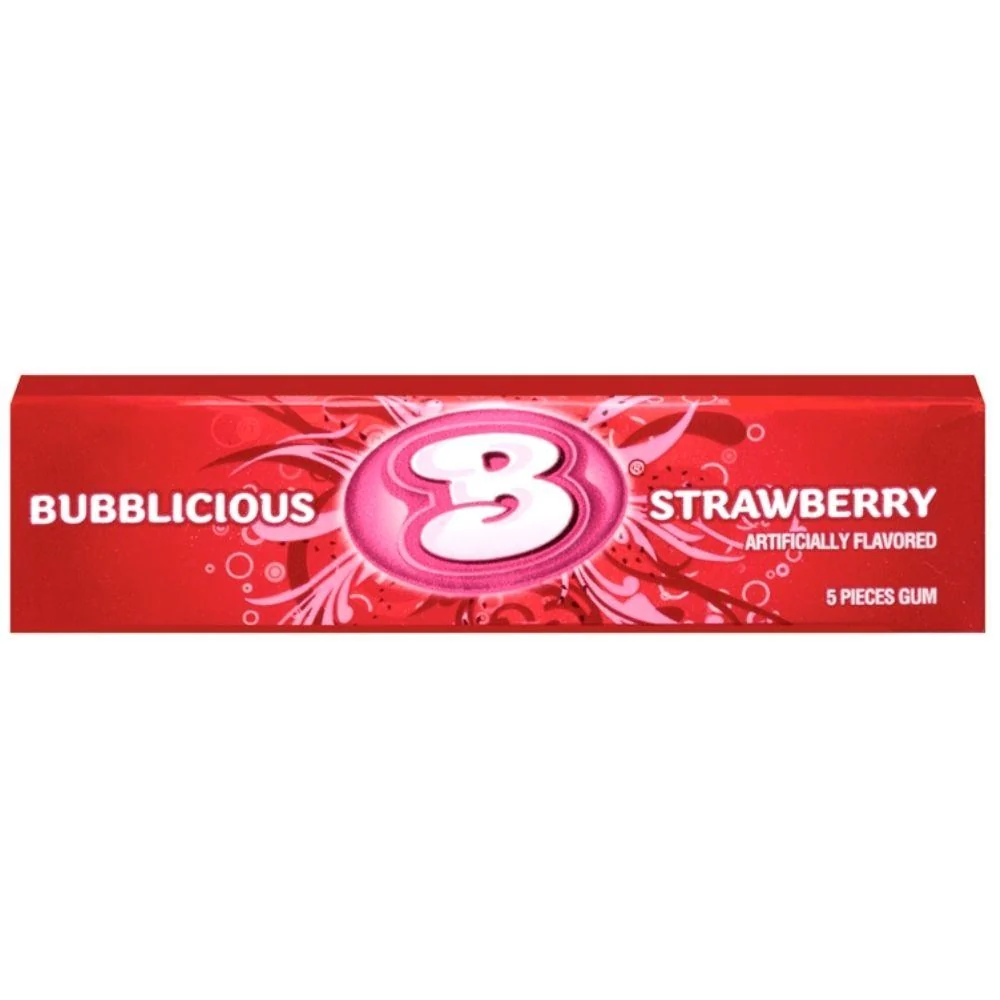 Bubblicious Strawberry, 5 guma s okusom jagode