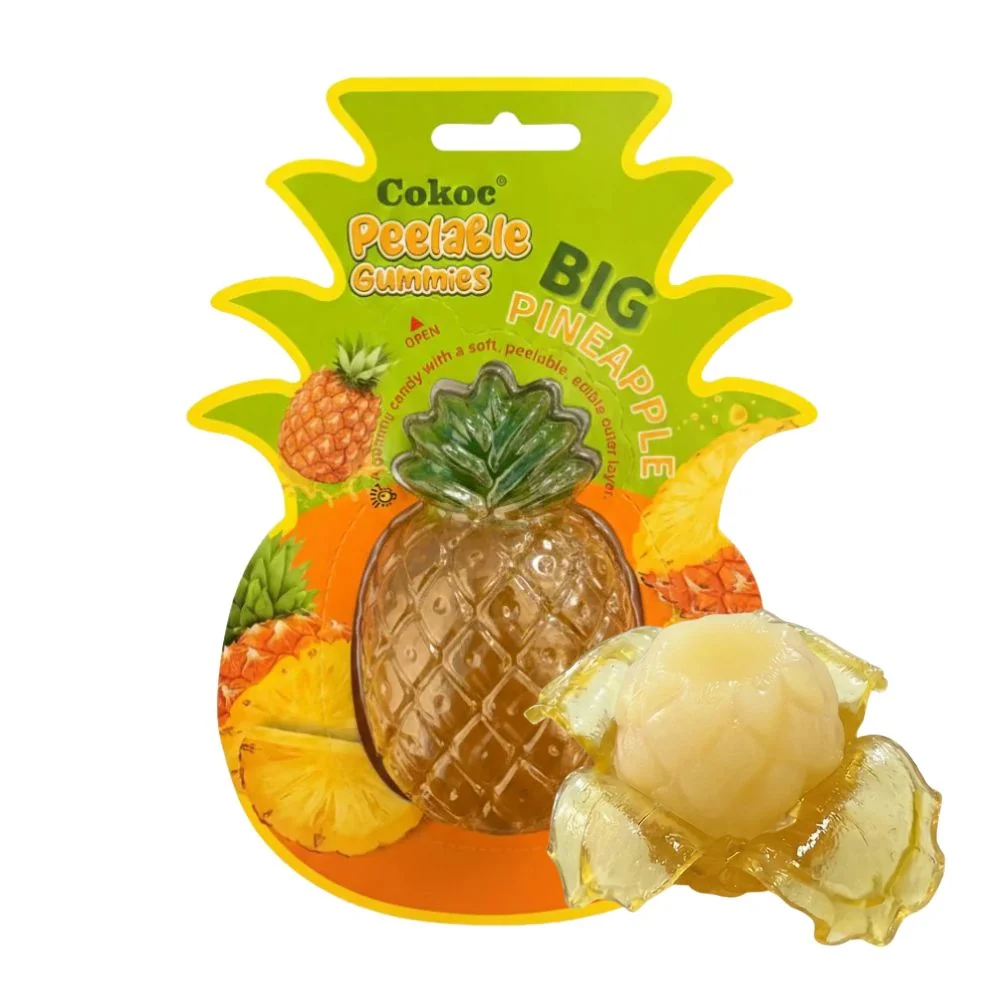 Cokoc Peeling Gummy Big Pineapple, žvakać guma s okusom ananasa od 150g