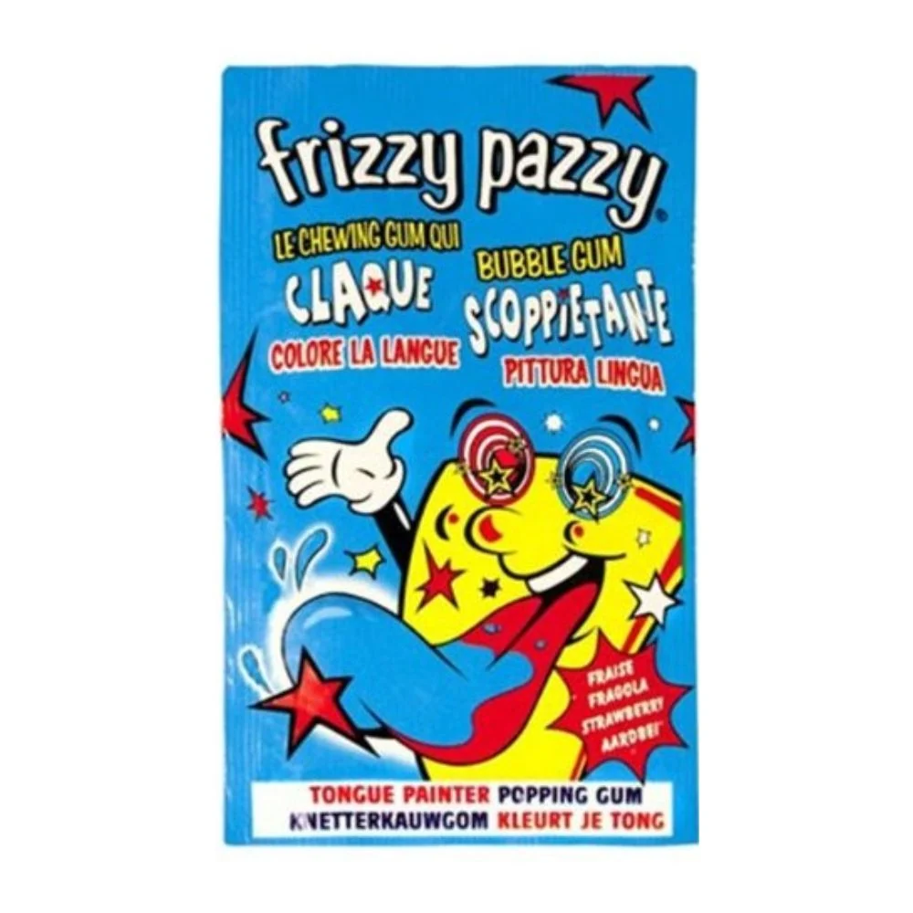 Frizzy Pazzy Bubble Gum Pittura Lingua, pucketava žvakać guma od 7g