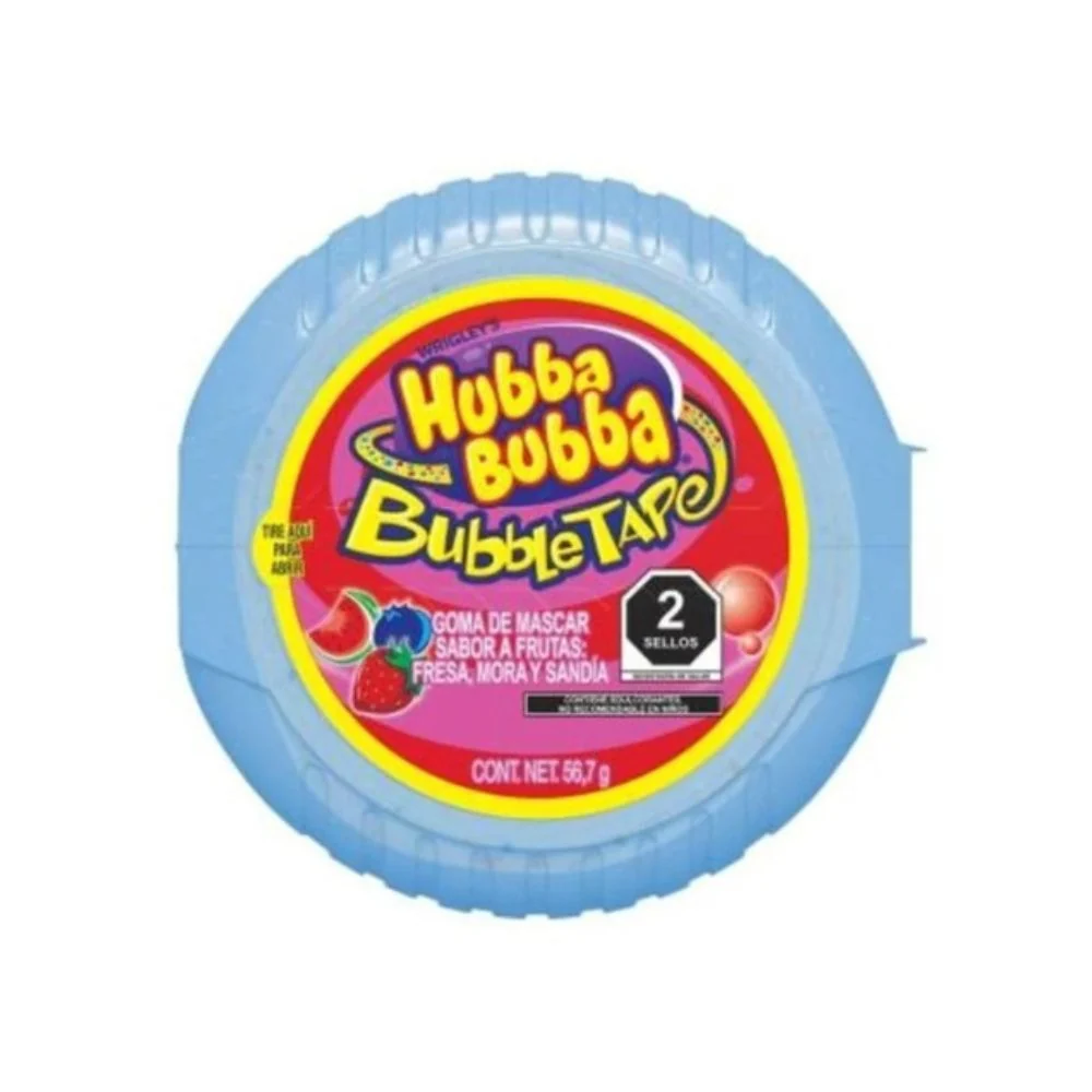 Hubba Bubba Bubble Tape Frutas Mexican Edition, guma od jagode, lubenice i borovnice od 56.7g