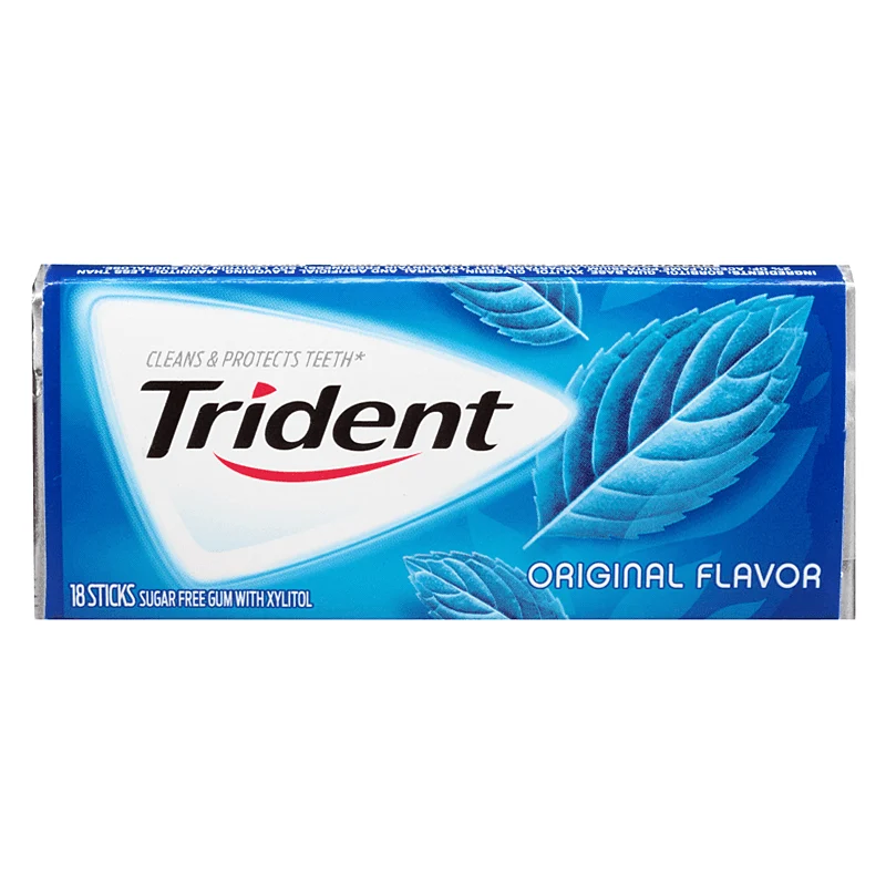 Trident Original Flavor, žvakać guma sa ksilitolom od 18 komada