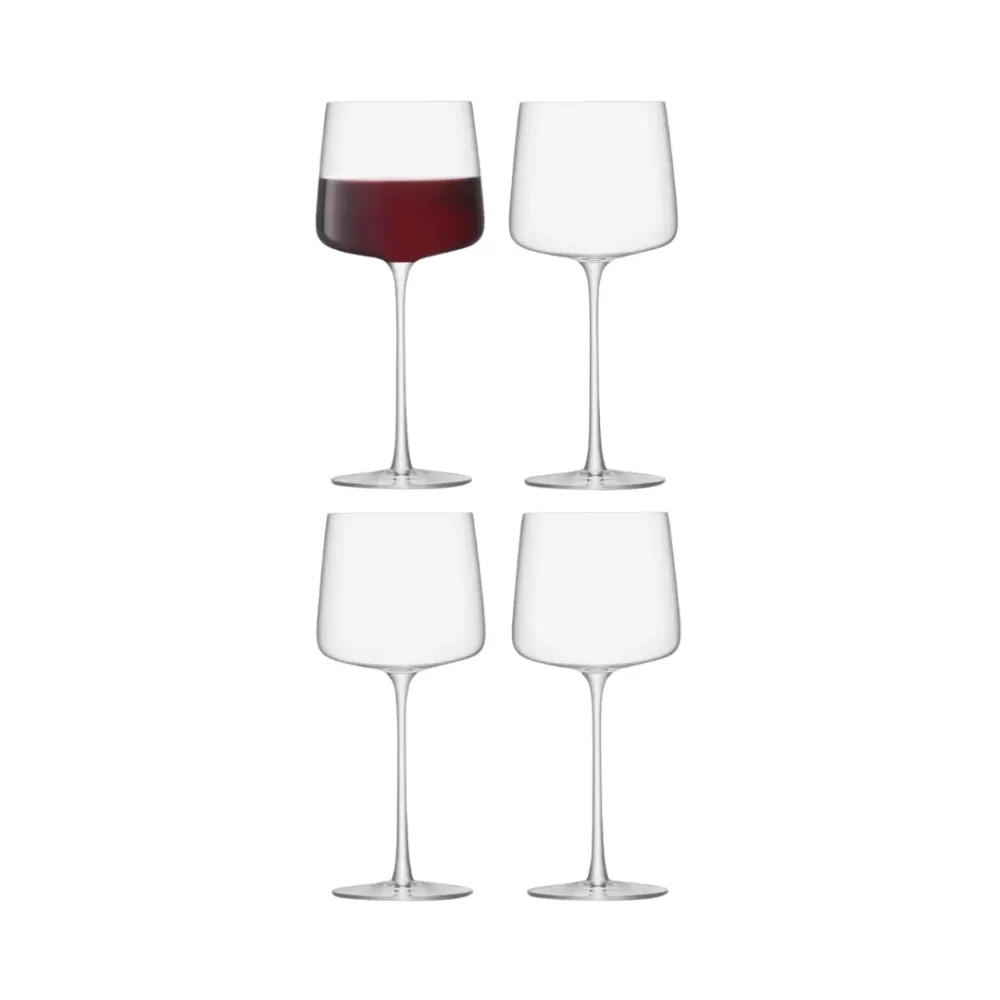 Metropolitan Wine Glass 14oz Clear Set 4