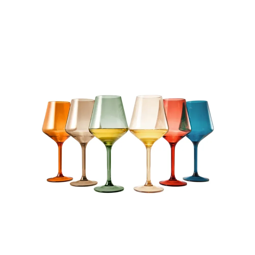 Set 6 European-Style Acrylic Wine Glasses