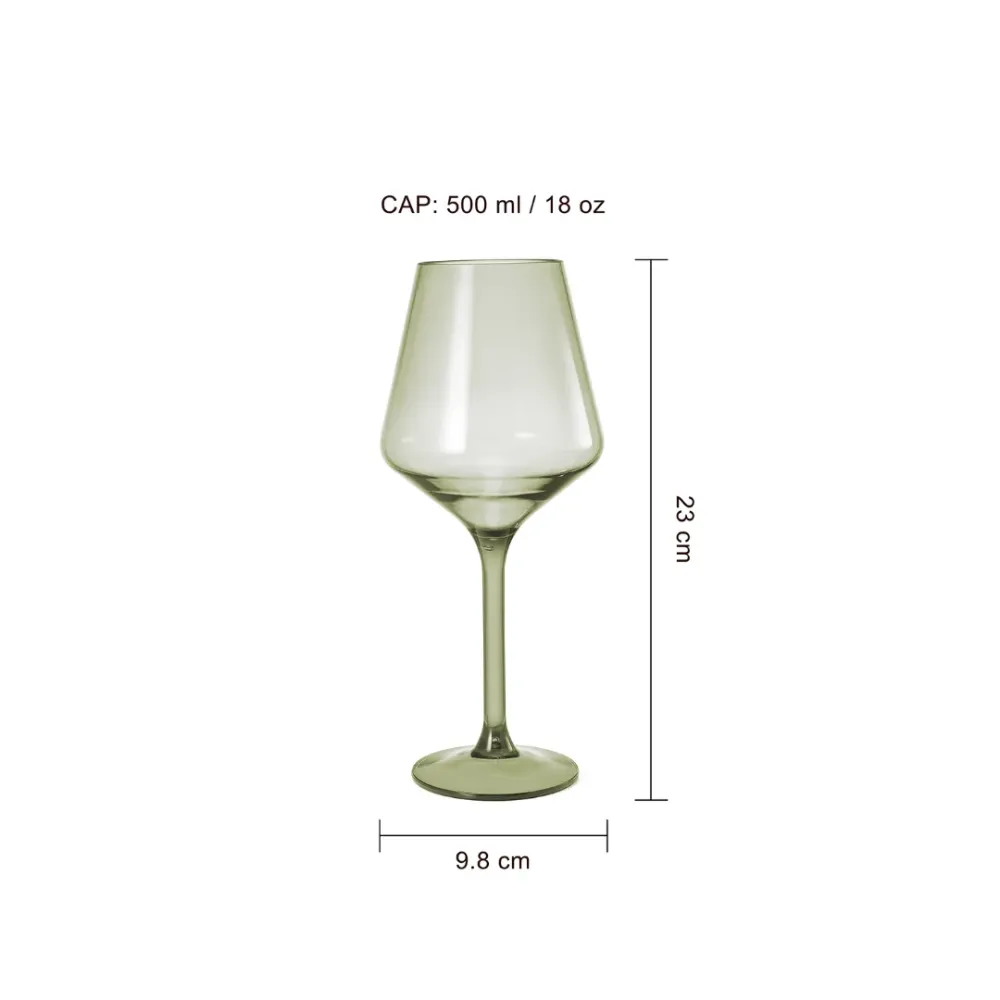 Set 6 European-Style Acrylic Wine Glasses