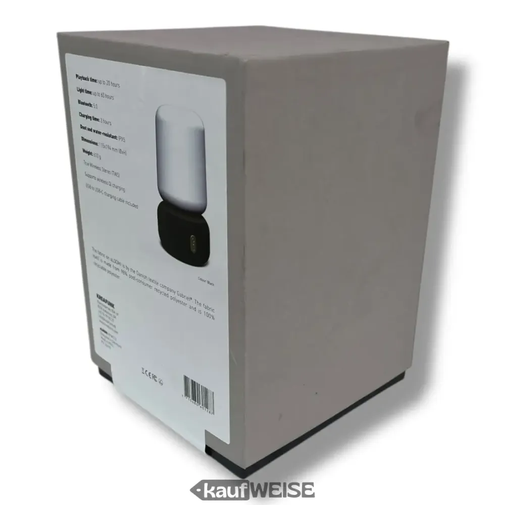 Kreafunk aLOOMI lampa za zvučnik | Mogućnost prigušivanja i IPX5 | Bluetooth i stereo uparivanje (TWS)