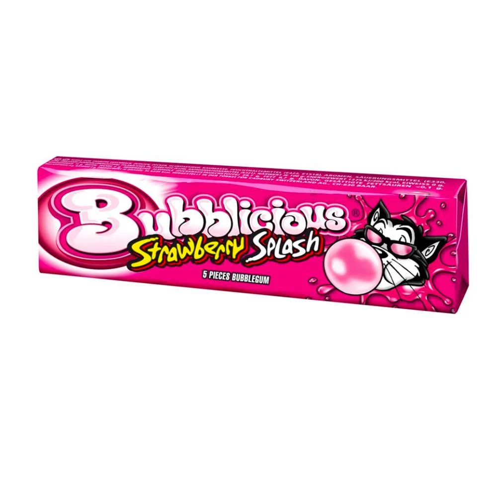Bubblicious Strawberry Splash, guma od jagode od 38g