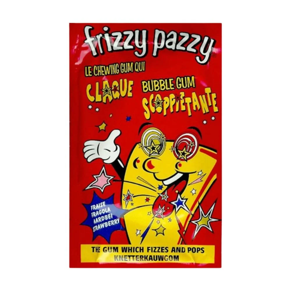 Frizzy Pazzy Bubble Gum, pucketava granula gume od jagode od 7g