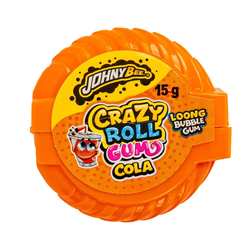 Johny Bee Crazy Roll Cola Bubble Gum, žvakaće gume s okusom cola od 15g