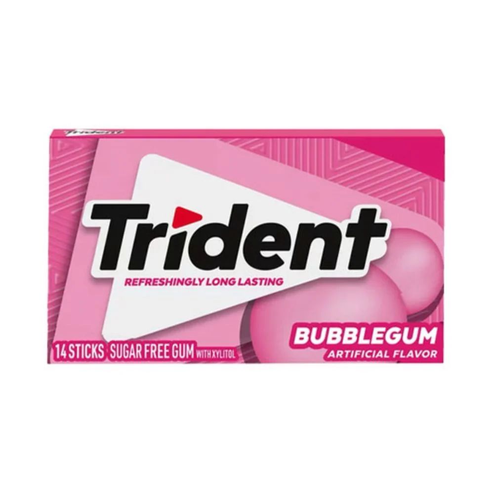 Trident Bubble Gum, žvakaće gume s voćnim okusom od 26,6 g