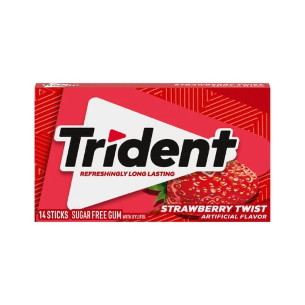 Trident Strawberry Twist, žvakaće gume s okusom jagode od 28g
