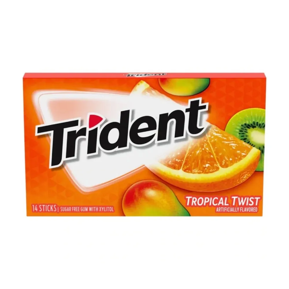 Trident Tropical Twist, gume s tropskim voćem od 34g