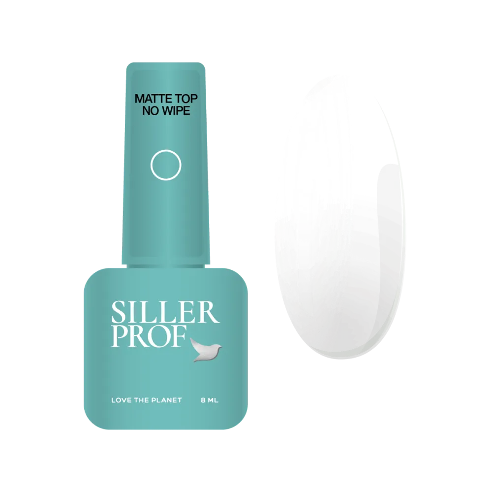 Top Coat MATTE s ljepljivim slojem 15 ml Siller