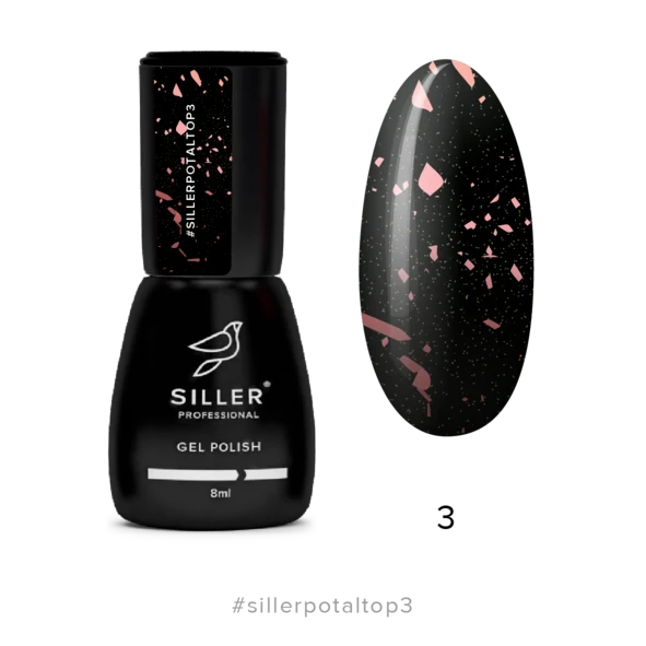 Top Coat Potal №3 (ružičasto zlato) 8 ml Siller