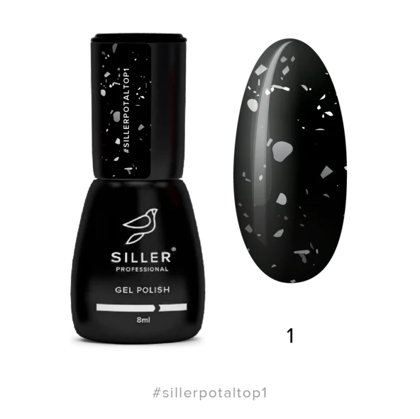 Top Coat Potal №1 (srebro) 8 ml Siller