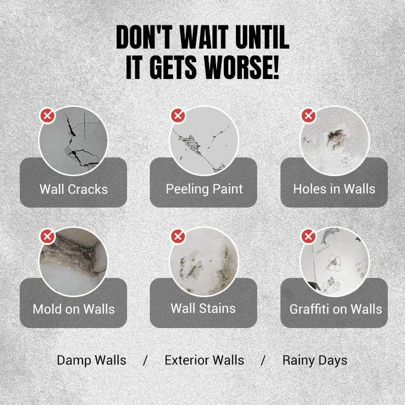 🛡Waterproof & Mildew-Resistant Wall Repair Paste🌿