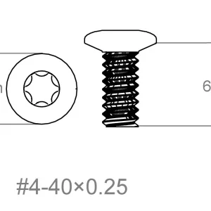 Set vijaka 3 kom | 4-40x0.250" [T10]