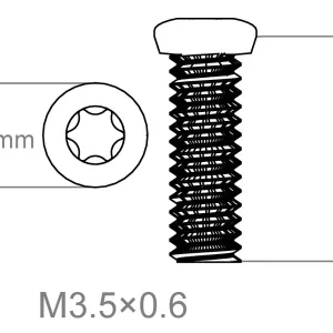 Set vijaka 3 kom | M3.5x0.6 [T10]